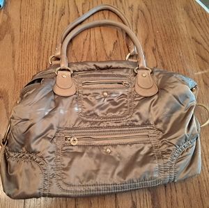 Tods Bag Gold Satin, Bowling Bowl Top Handle Style